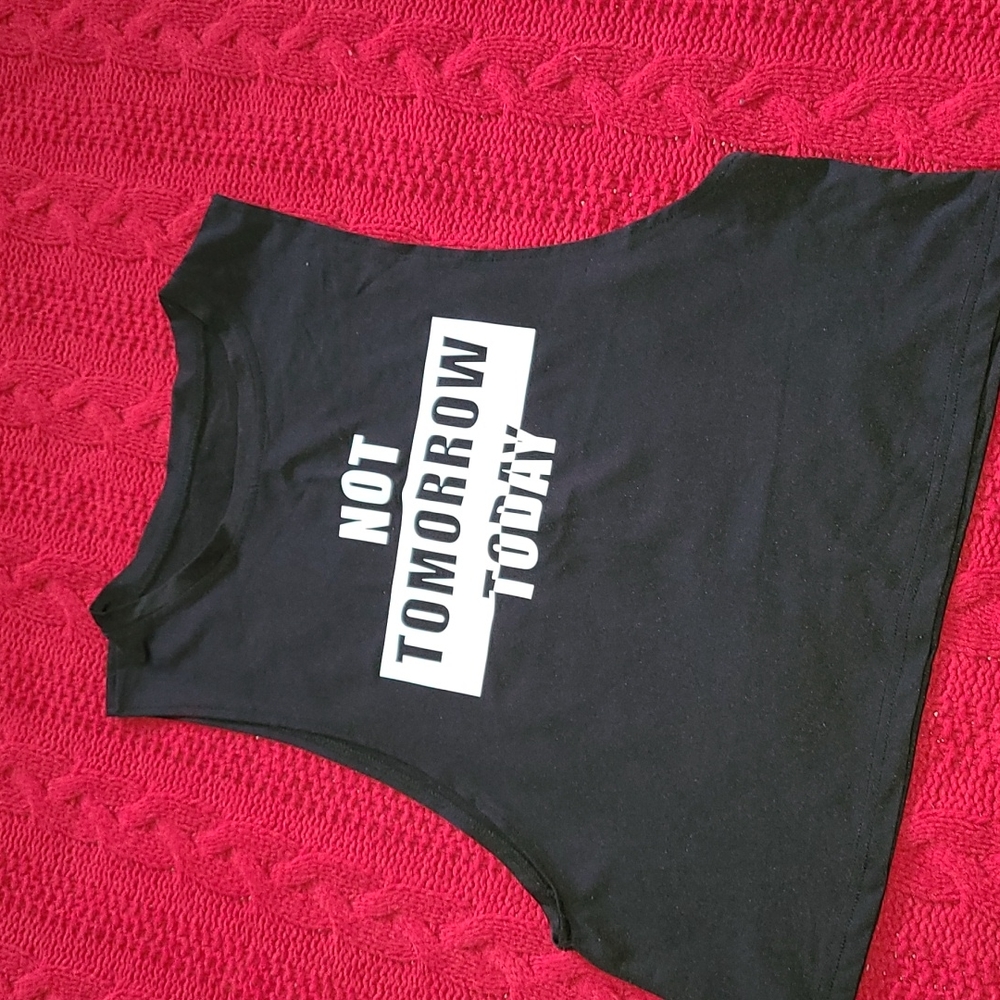 Tank top, black and white, Size small
